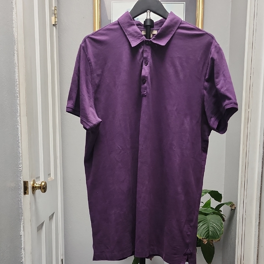 Burberry Brit Purple Polo Shirt Men’s Large Minimalist Preppy